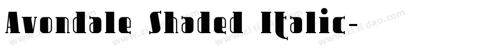 Avondale Shaded Italic字体转换